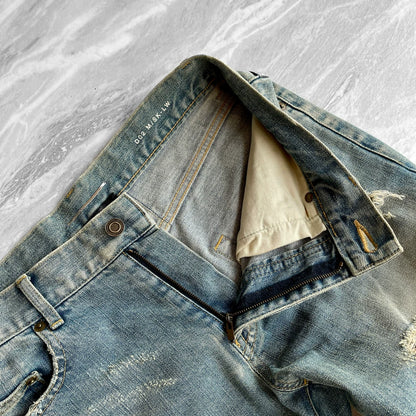 SAINT LAURENT Distressed Blue Jeans