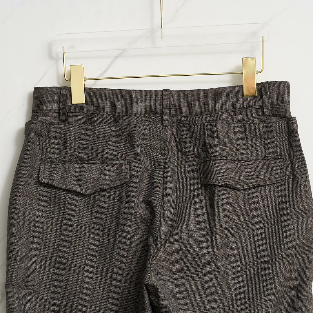 Saint Laurent Men's Checked Drawstring Trousers