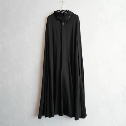 black wool cape coat by Yohji Yamamoto