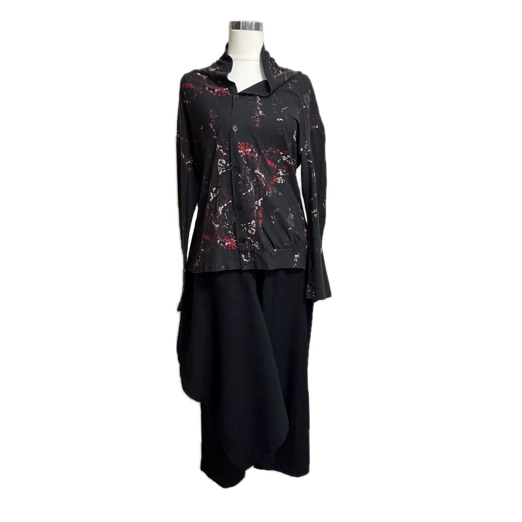 Yohji Yamamoto Graffiti Print Cardigan