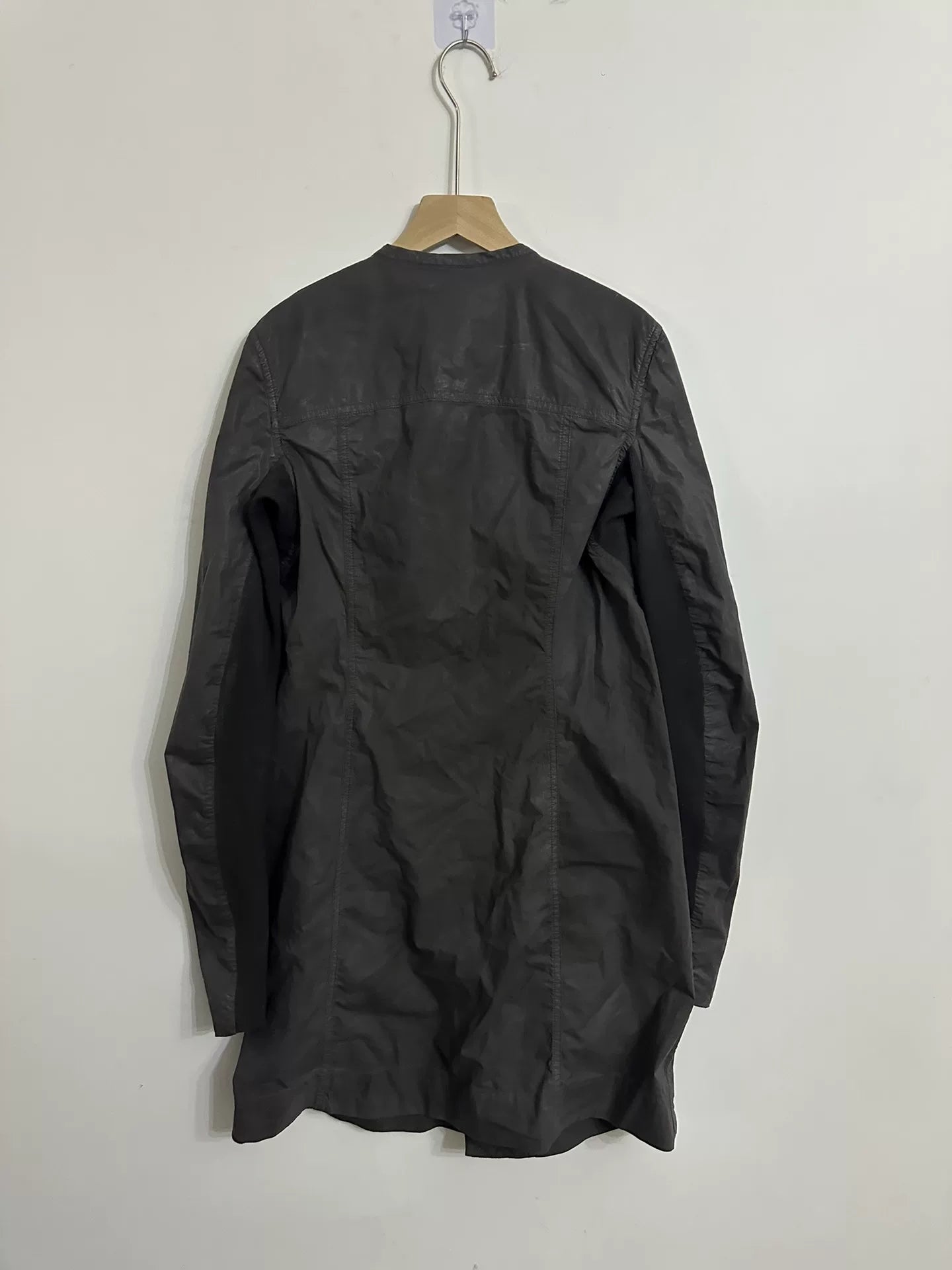 dark long sleeve jacket by rick owens