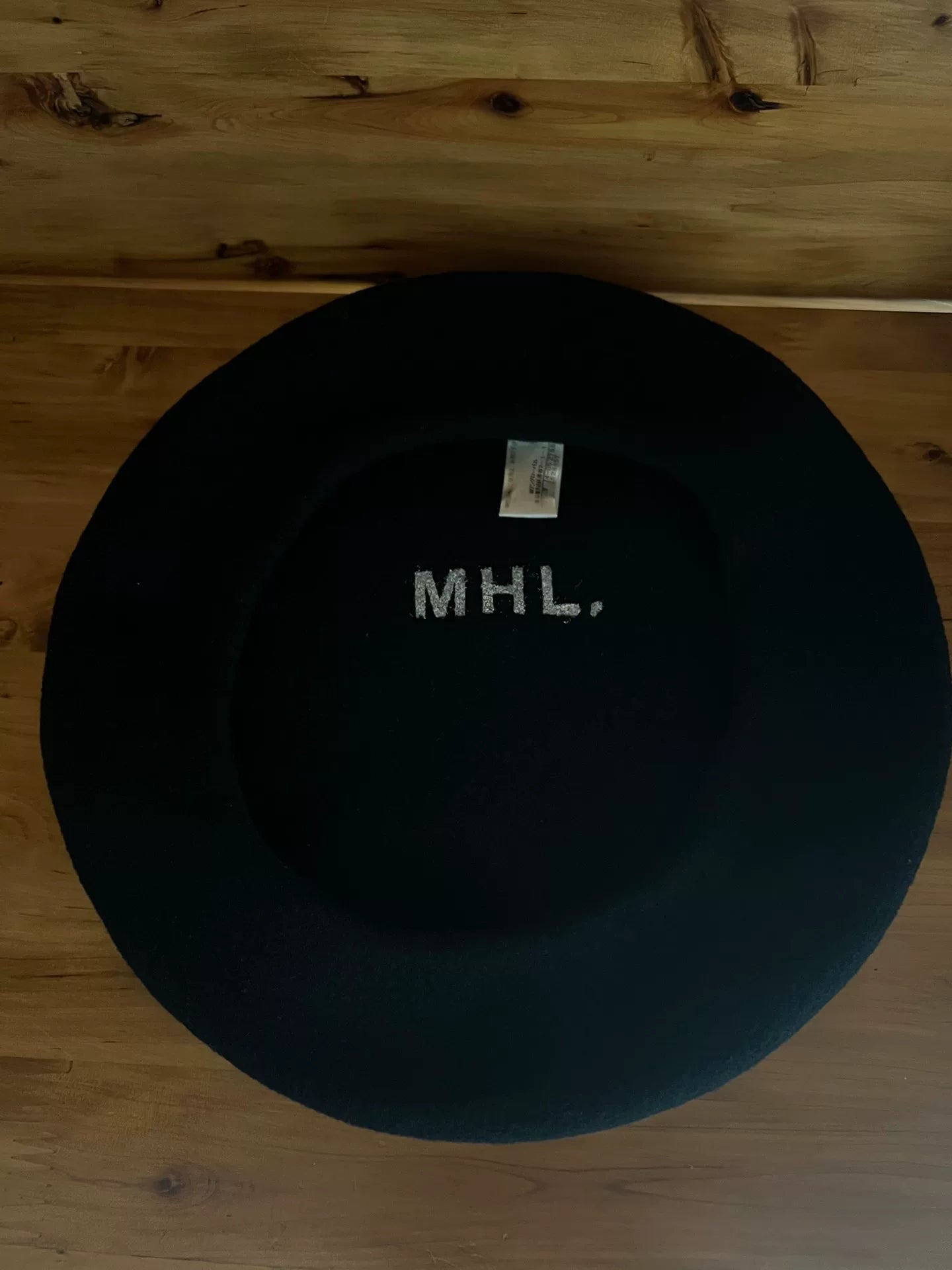 black wool beret hat