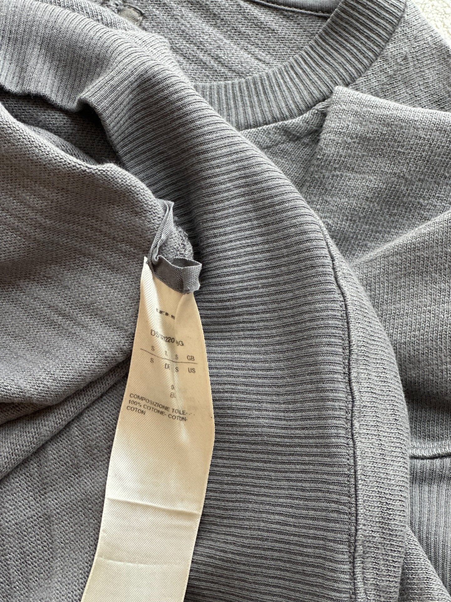 Rick Owens DRKSHDW Gray Sweatshirt