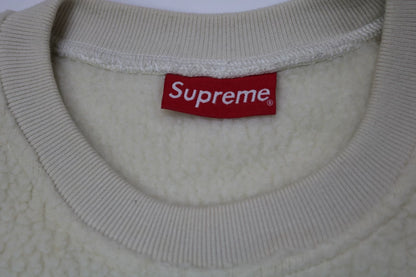 supreme polartec fleece sweatshirt in beige