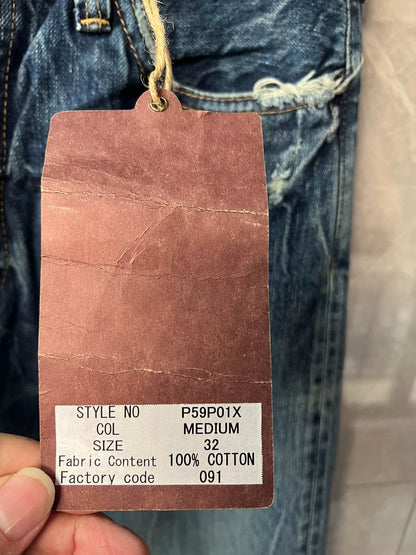 Prps Blue Distressed Denim Sample Jeans