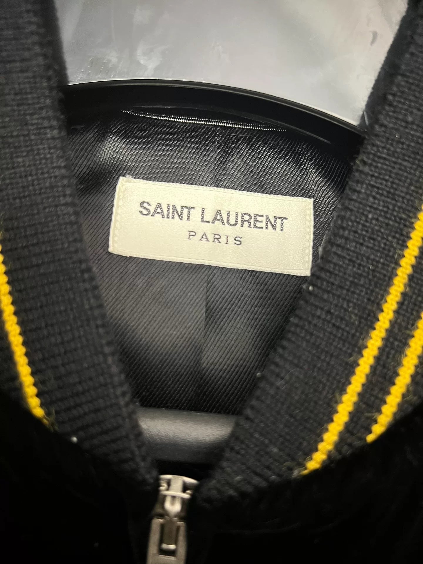 Saint Laurent Black Velvet Bomber Jacket