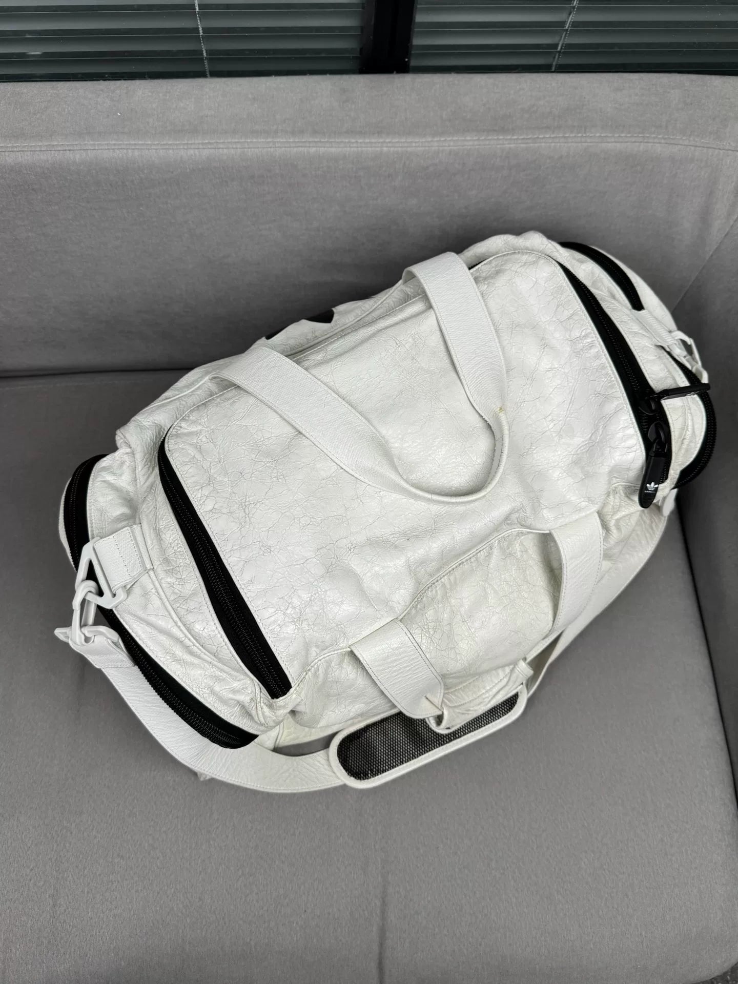 Balenciaga Adidas White Crossbody Travel Bag