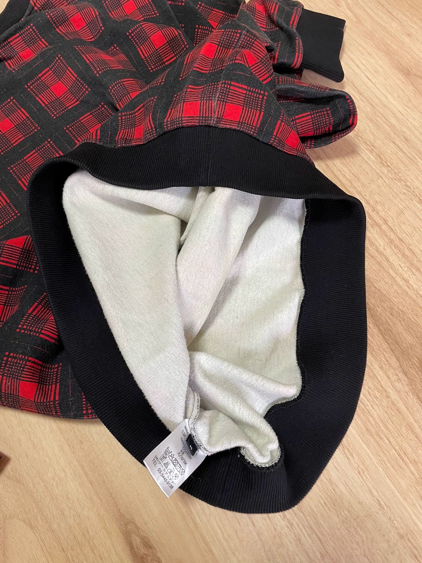 givenchy red plaid dog graphic sweatshirt