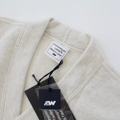 loopwheeler lw180 cardigan in leaf beige