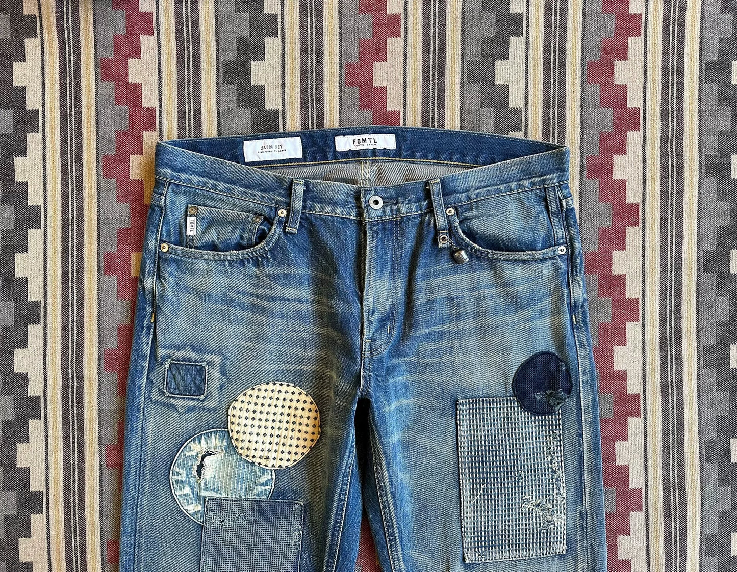 fdmtl slim fit selvage denim jeans