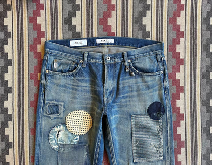 fdmtl slim fit selvage denim jeans