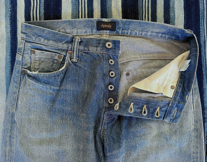 chimala straight-leg denim pants in light wash