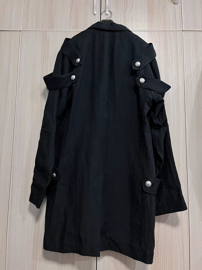 Yohji Yamamoto Black Button-Up Jacket