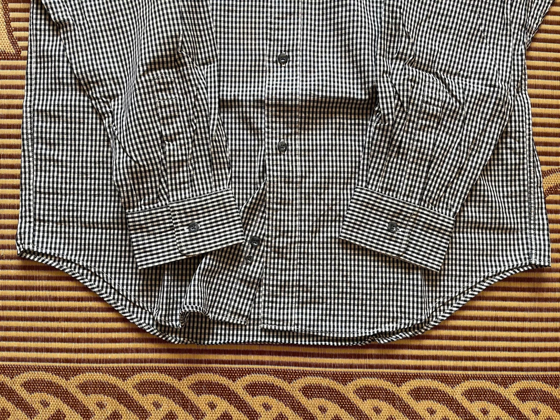 Levi's LVC Black White Check Cotton Shirt L