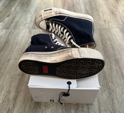 visvim skagway hi g.patten navy canvas shoes