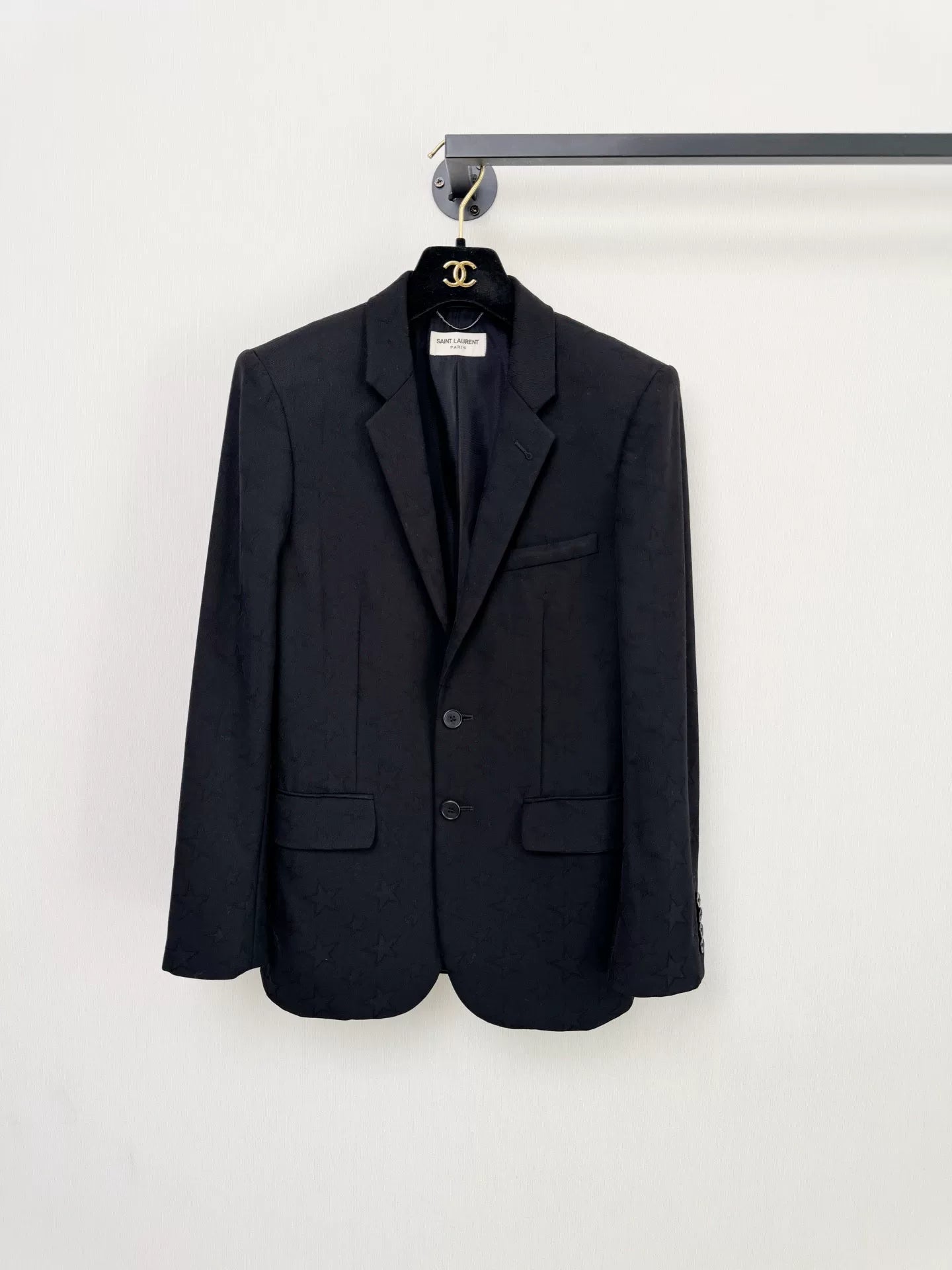 Saint Laurent Star Pattern Wool Blazer