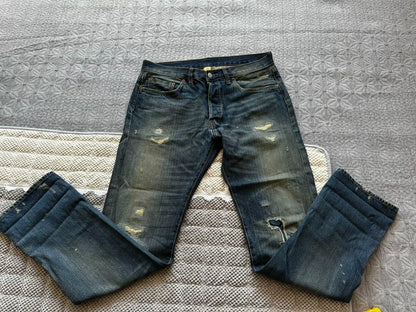 RRL Selvedge Distressed Patchwork Jeans