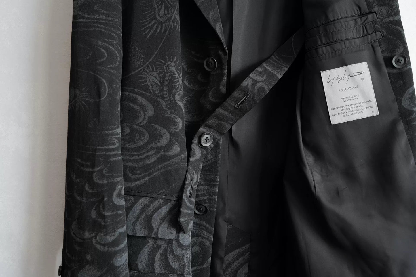 Yohji Yamamoto 22AW Dragon Cloud Print Jacket