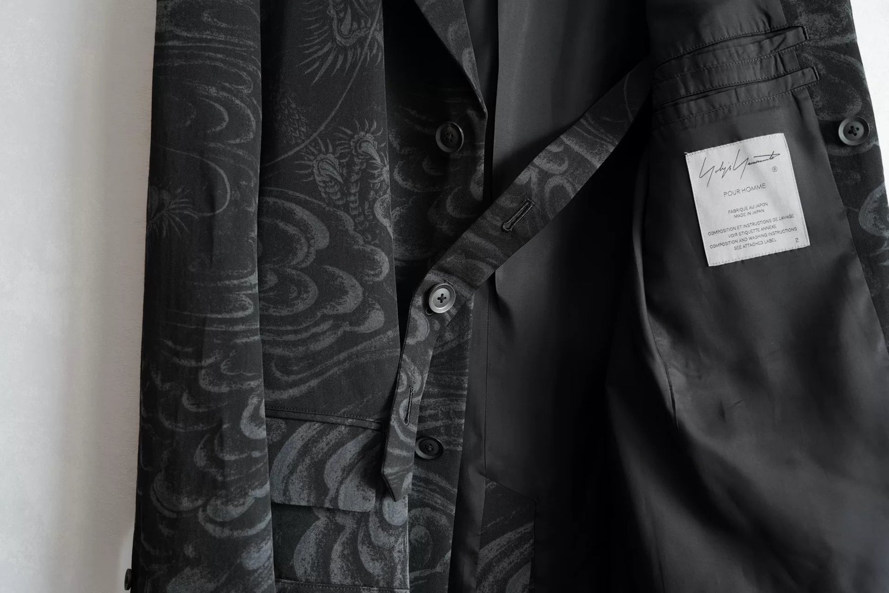 Yohji Yamamoto 22AW Dragon Cloud Print Jacket
