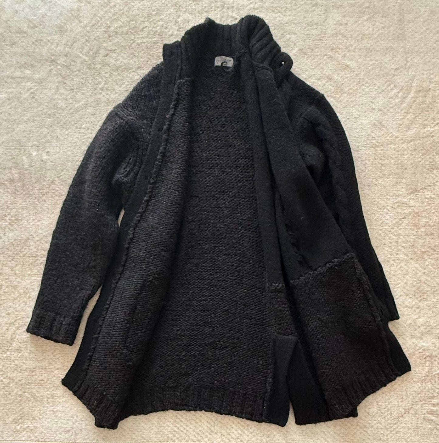 Yohji Yamamoto Wool Asymmetrical Sweater Coat