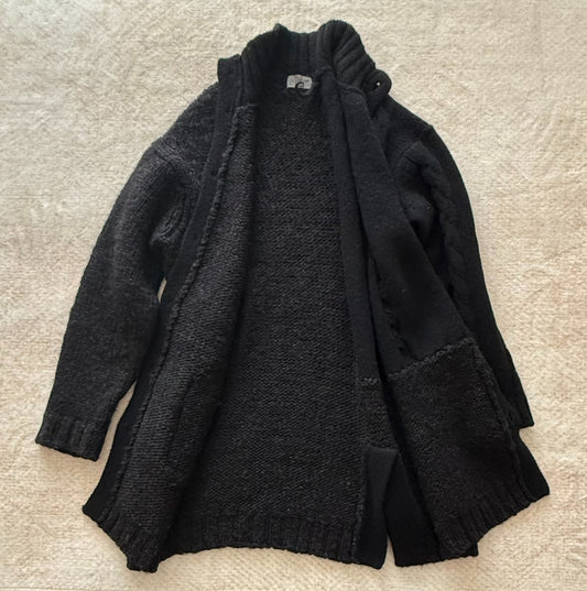 Yohji Yamamoto Wool Asymmetrical Sweater Coat