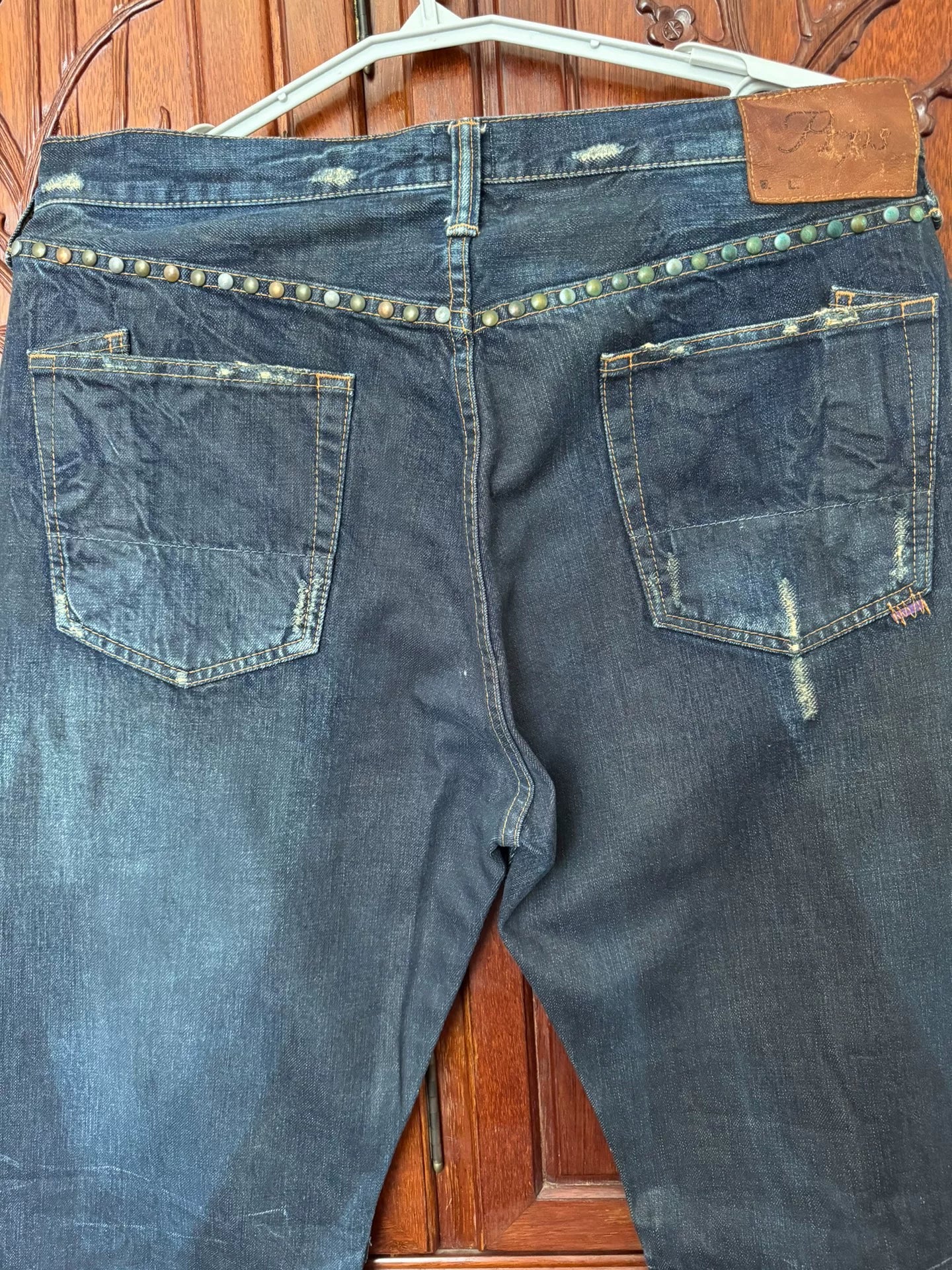PRPS Men's Vintage Wide Straight Jeans