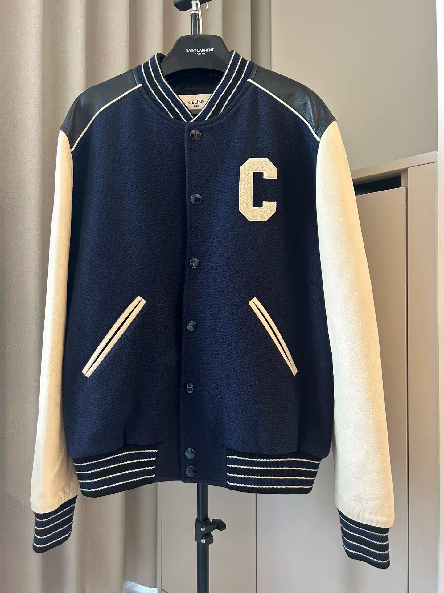 Celine Vintage Style Baseball Jacket