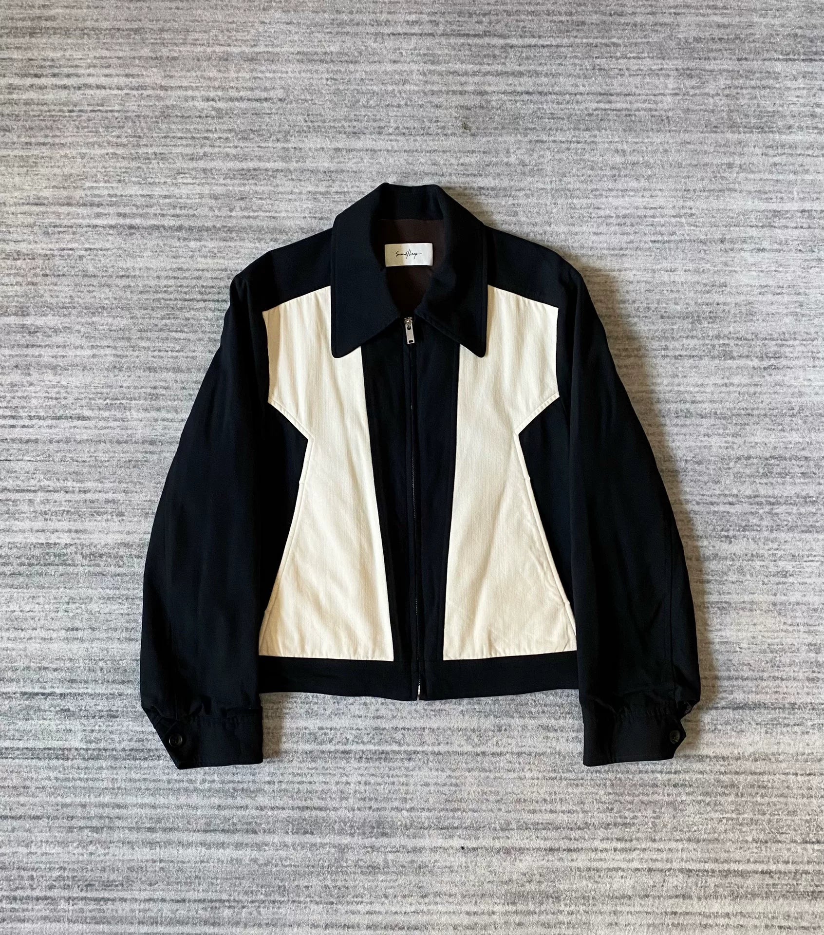 black and white western style jacket