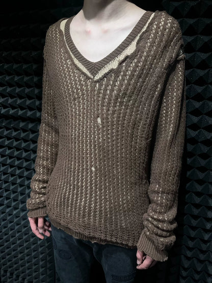 double-layer knitted sweater from number nine