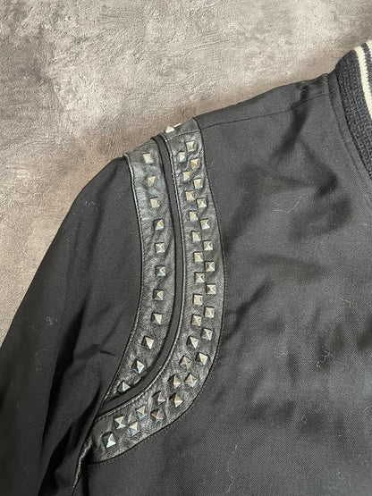 Saint Laurent Studded Varsity Bomber Jacket