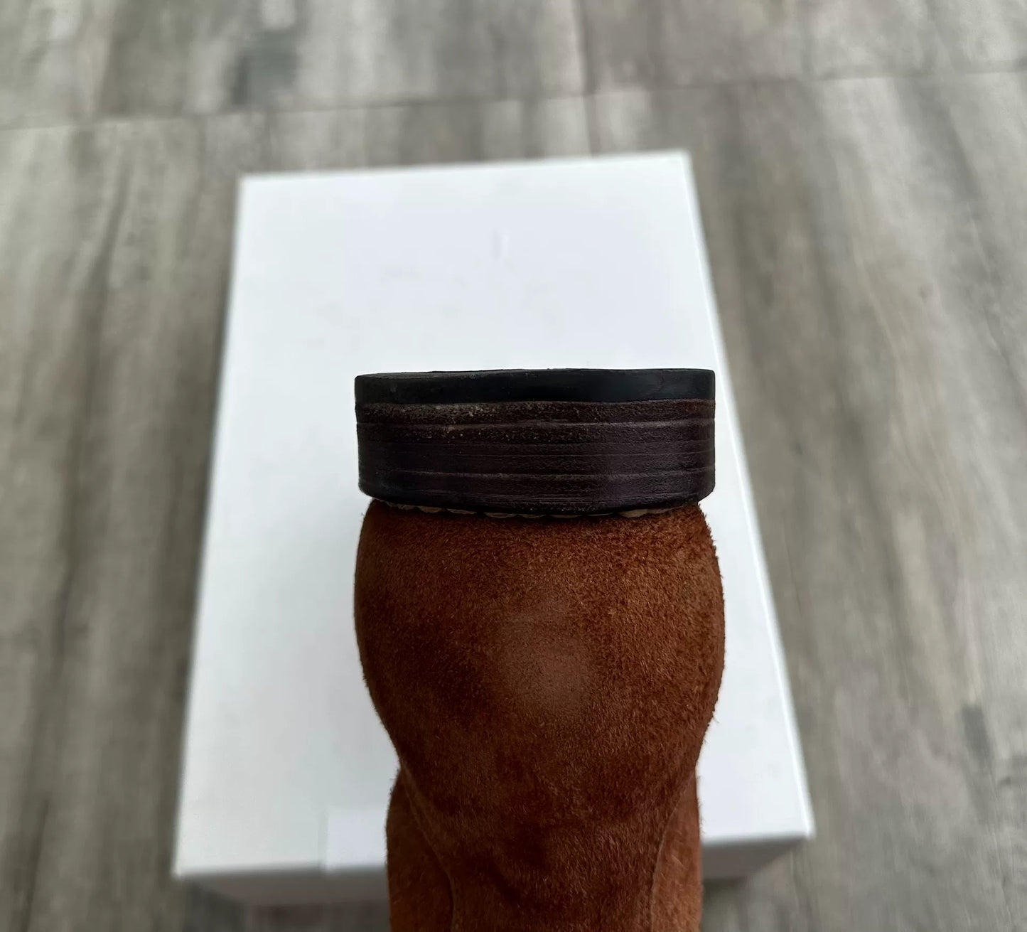 visvim brigadier boots with leather detailing