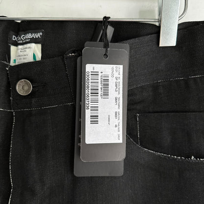 dolce gabbana dg brushed wax denim pants