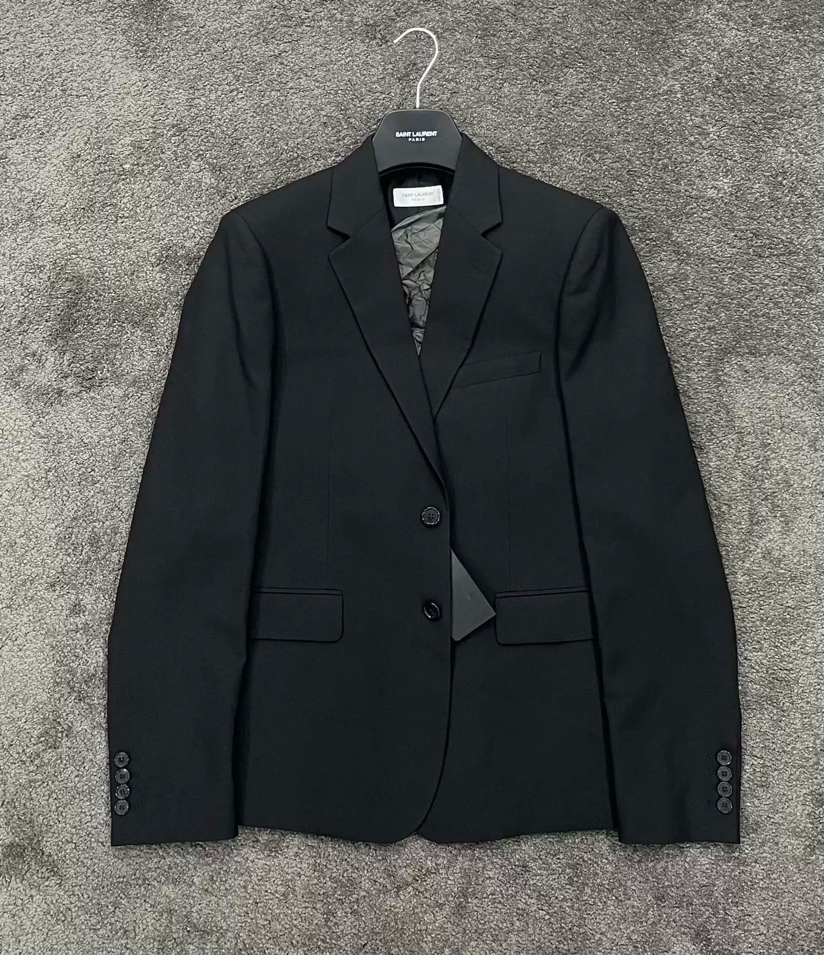 Saint Laurent Men's Black Wool Blazer