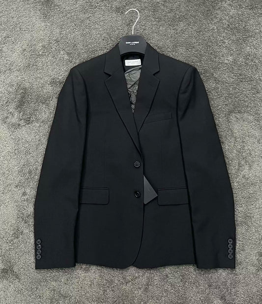 Saint Laurent Men's Black Wool Blazer