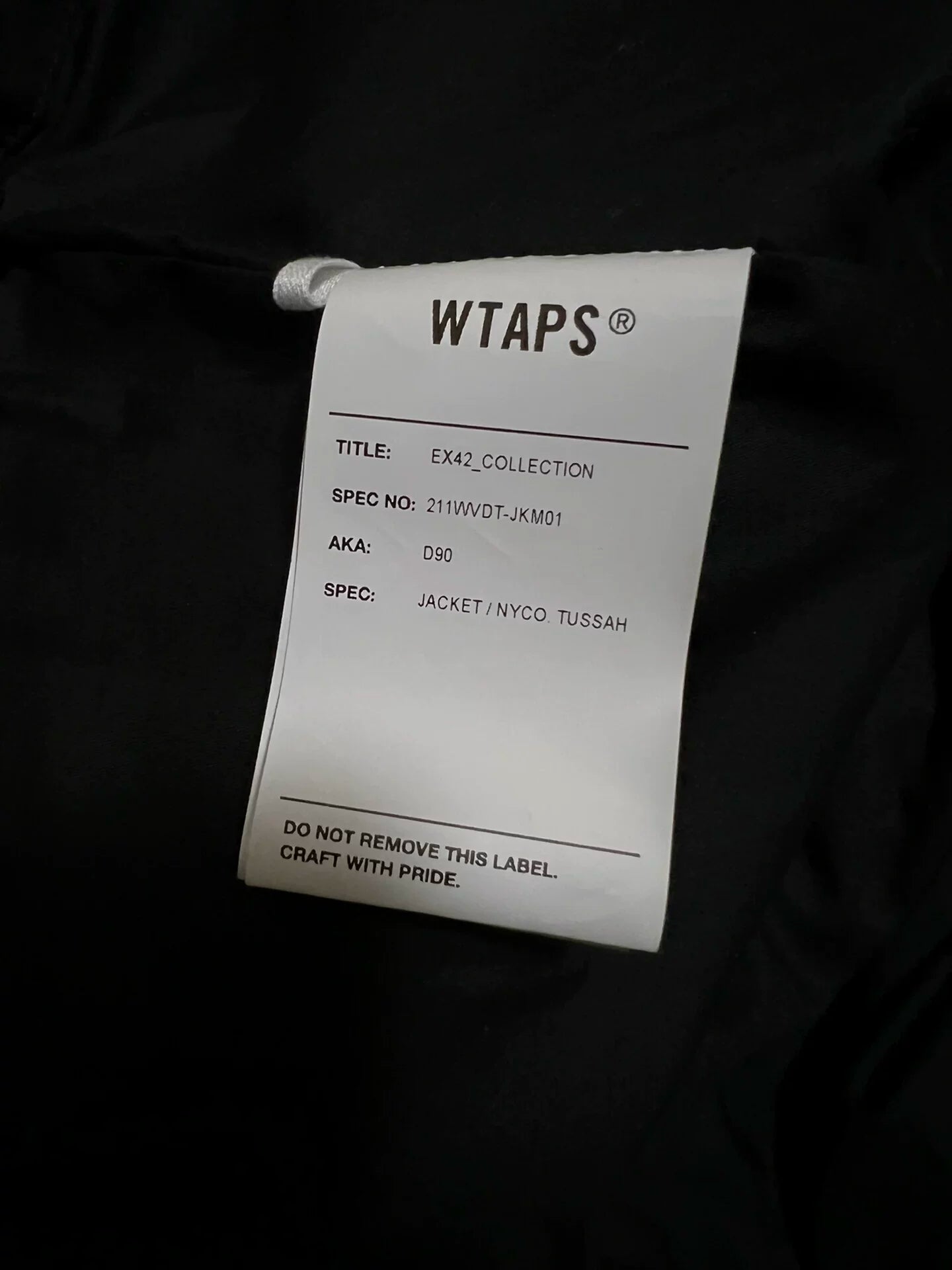 WTAPS 21SS D90 Tank Jacket