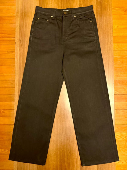 saint laurent high-waist wide-leg jeans