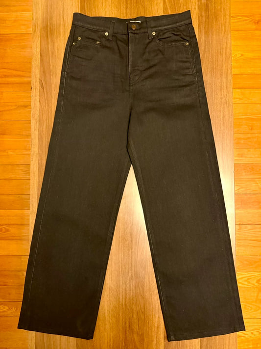 saint laurent high-waist wide-leg jeans
