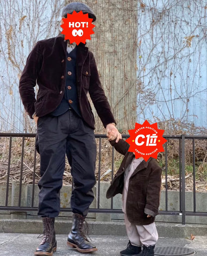 freewheelers corduroy hunting jacket in red-brown