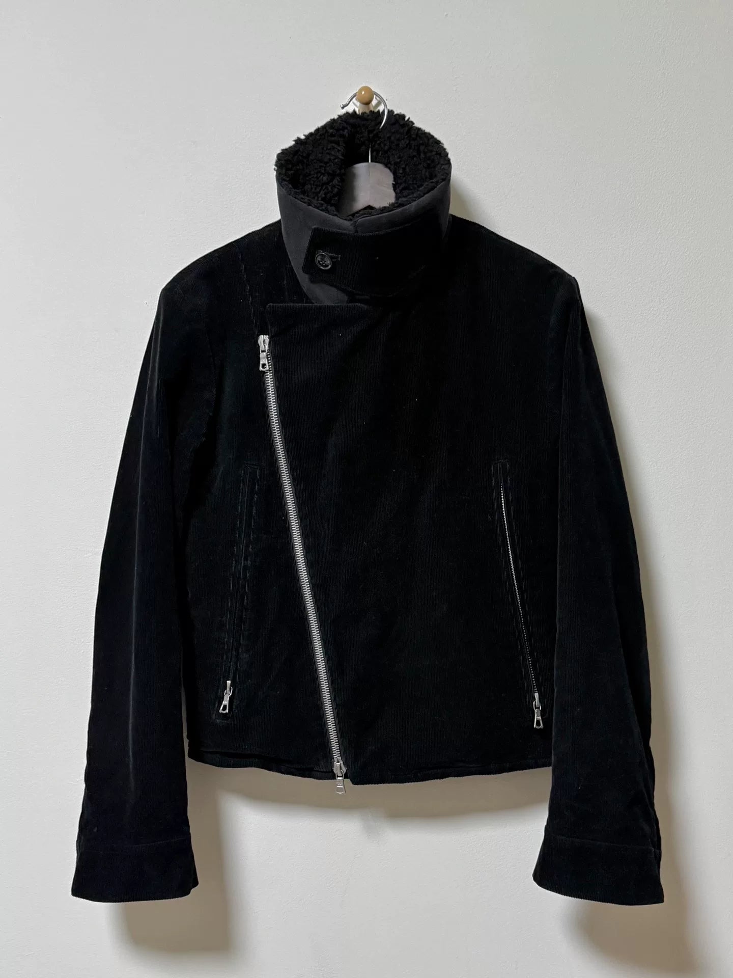 dries van noten black velvet zip jacket