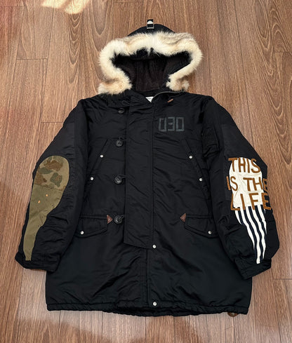 visvim valdez coat with fur hood