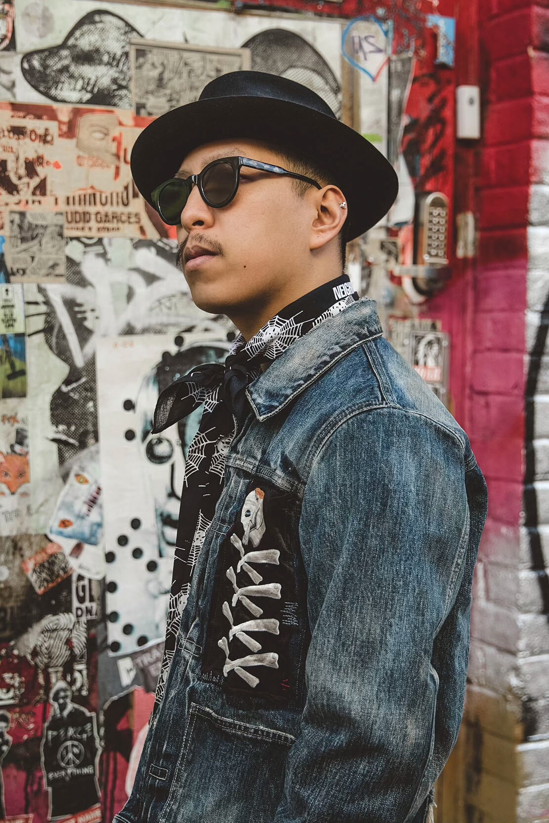 neighborhood x mr.porter savage denim jacket