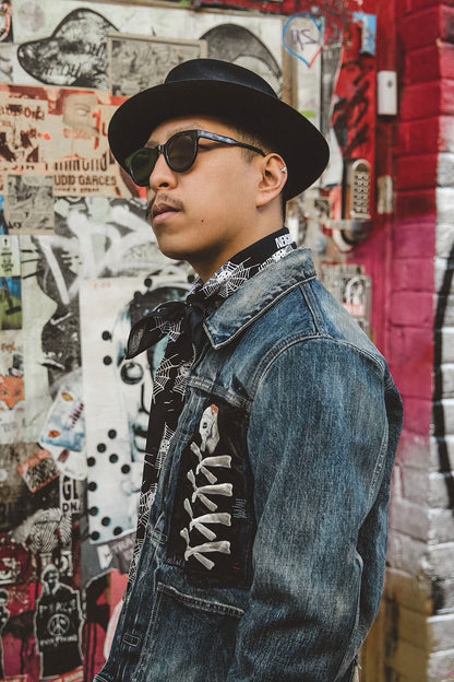 neighborhood x mr.porter savage denim jacket