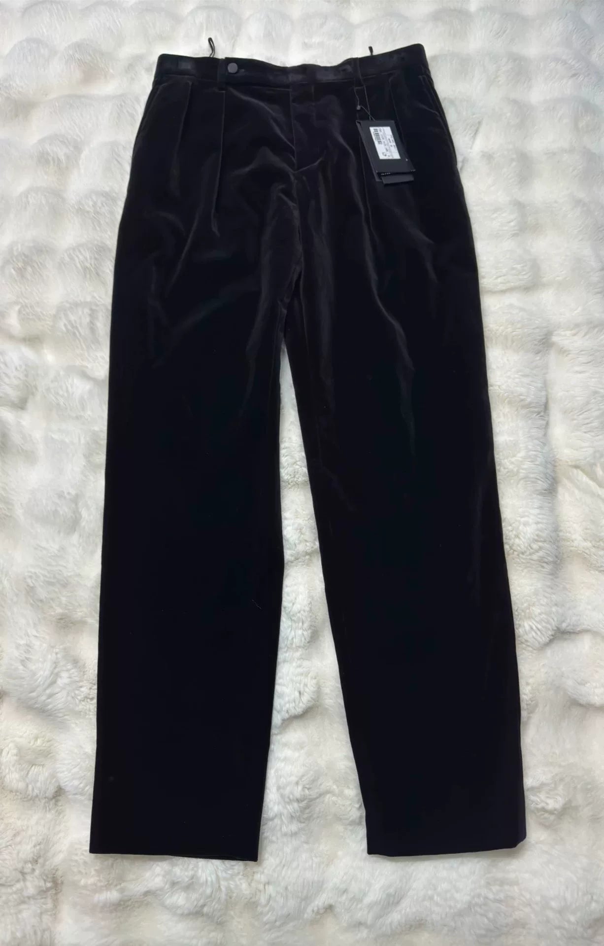Saint Laurent Black Velvet Slim Pants