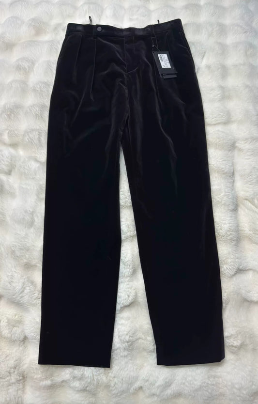 Saint Laurent Black Velvet Slim Pants