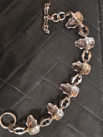 crazy pig skull bracelet in silver