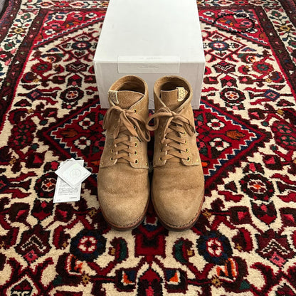 visvim brigadier suede boots in camel