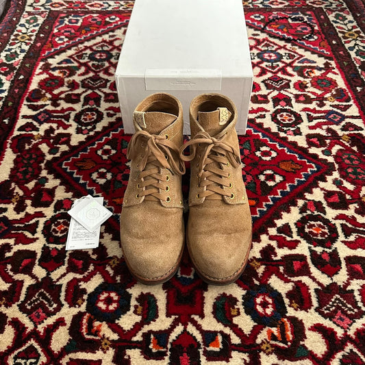 visvim brigadier suede boots in camel