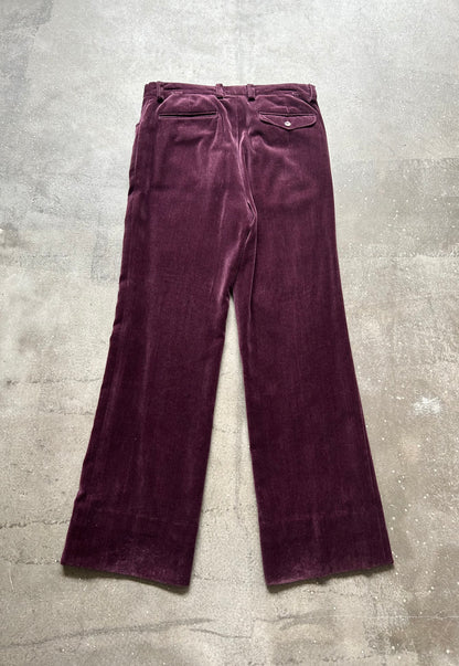 burgundy notch lapel suit set