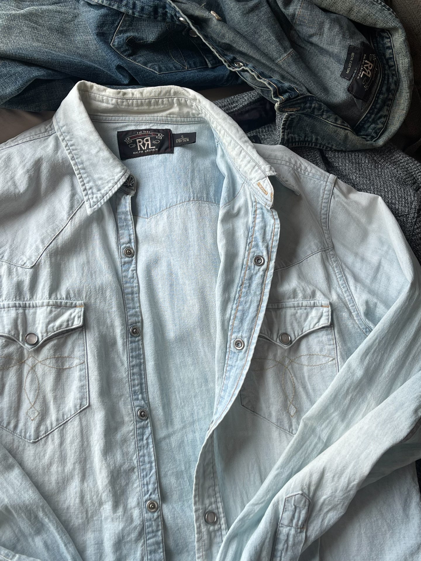 RRL Washed Blue Shirt