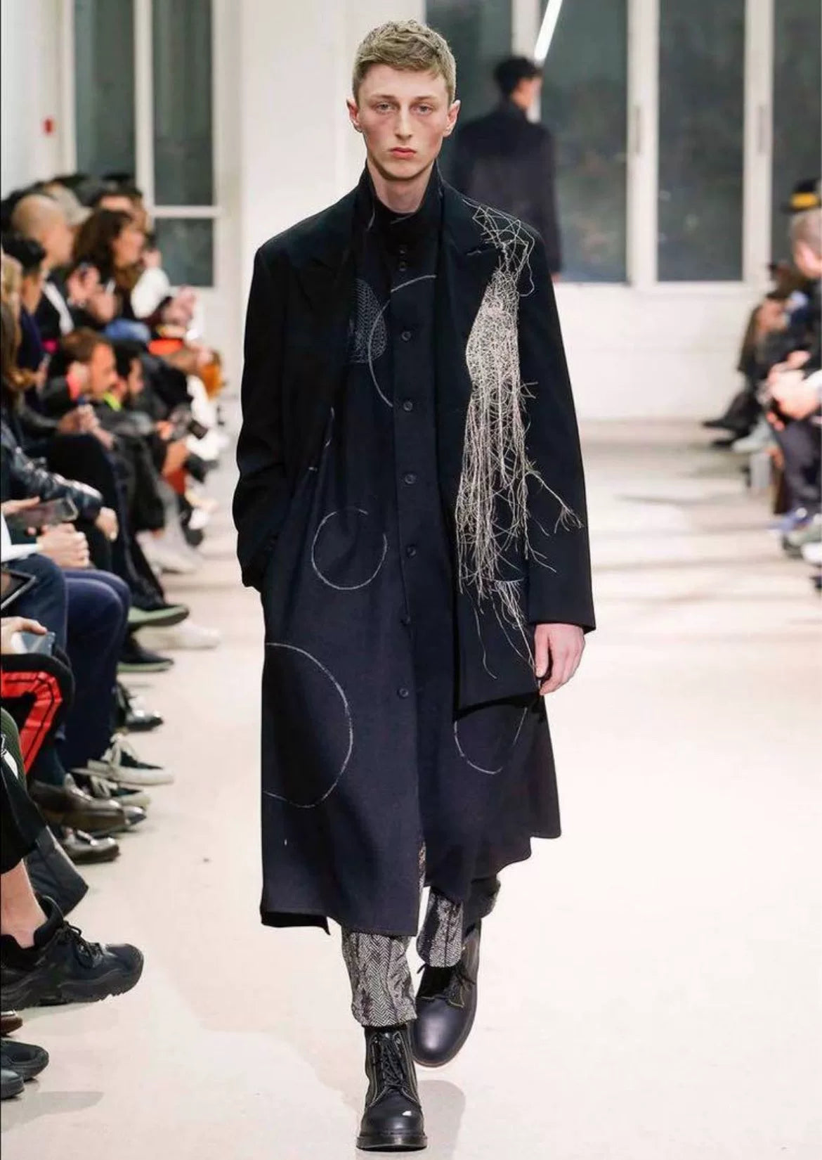Yohji Yamamoto Black Wool Overcoat Pants